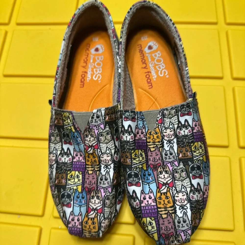 Skechers Orange and Purple Moccasins with Playful Design